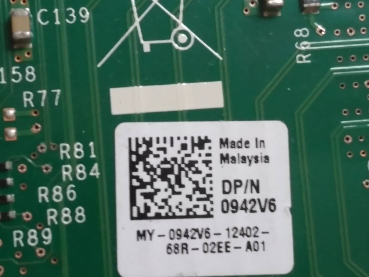 0942V6 Dell Intel X520DA-2 10Gb Dual Port Server Nertwork Adapter