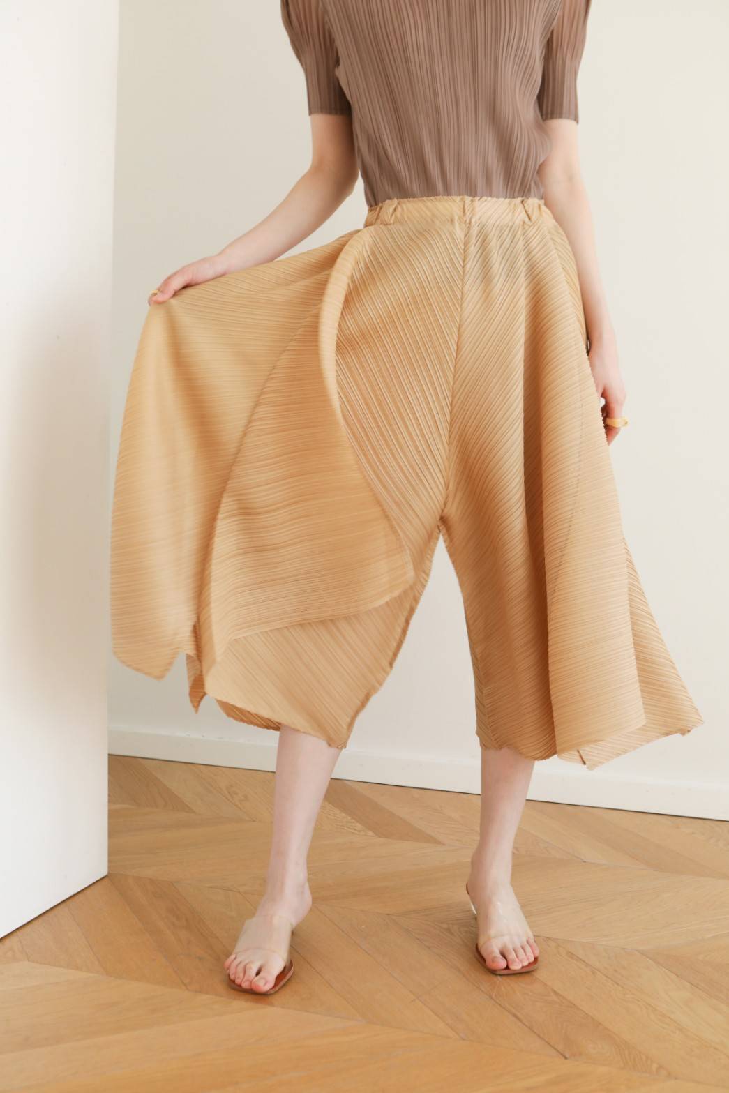 ยาว 28นิ้ว!! 2MUAY รุ่น GJO2923 FLARED PLEAT PANT กางเกงผู้หญิง กางเกงพลีทคุณภาพ 12สี FREE SIZE