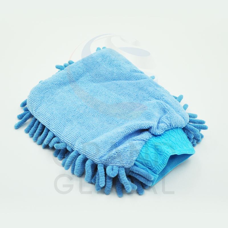 CAR BEST | ถุงมือล้างรถ ถุงมือ เช็ดรถ ผ้า นาโน ไมโครไฟเบอร์ ตัวหนอน ปัดฝุ่น หนานุ่ม ซึม ซับน้ำ ได้ดี สีน้ำตาล