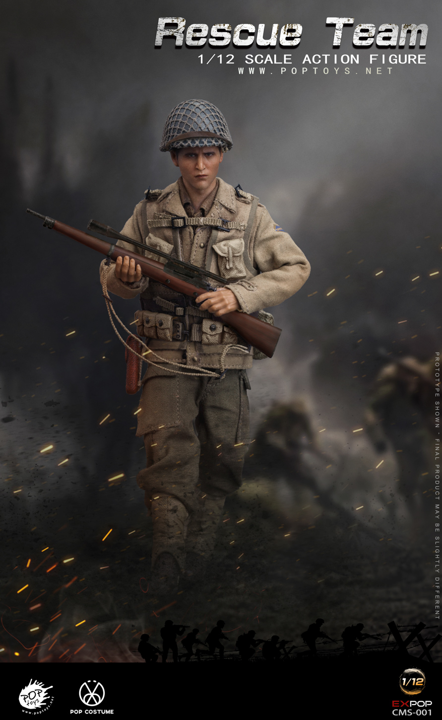 [สั่งจอง] POPTOYS 1/12 CMS001 WWII US Rescue Squad Sniper