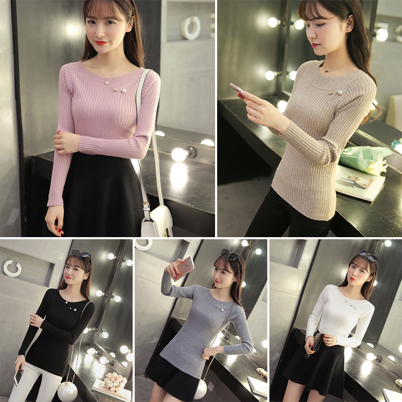 เสื้อแขนยาวกันหนาว เสื้อไหมพรมแขนยาว เสื้อไหมพรมกันหนาว (มี 5 สี)