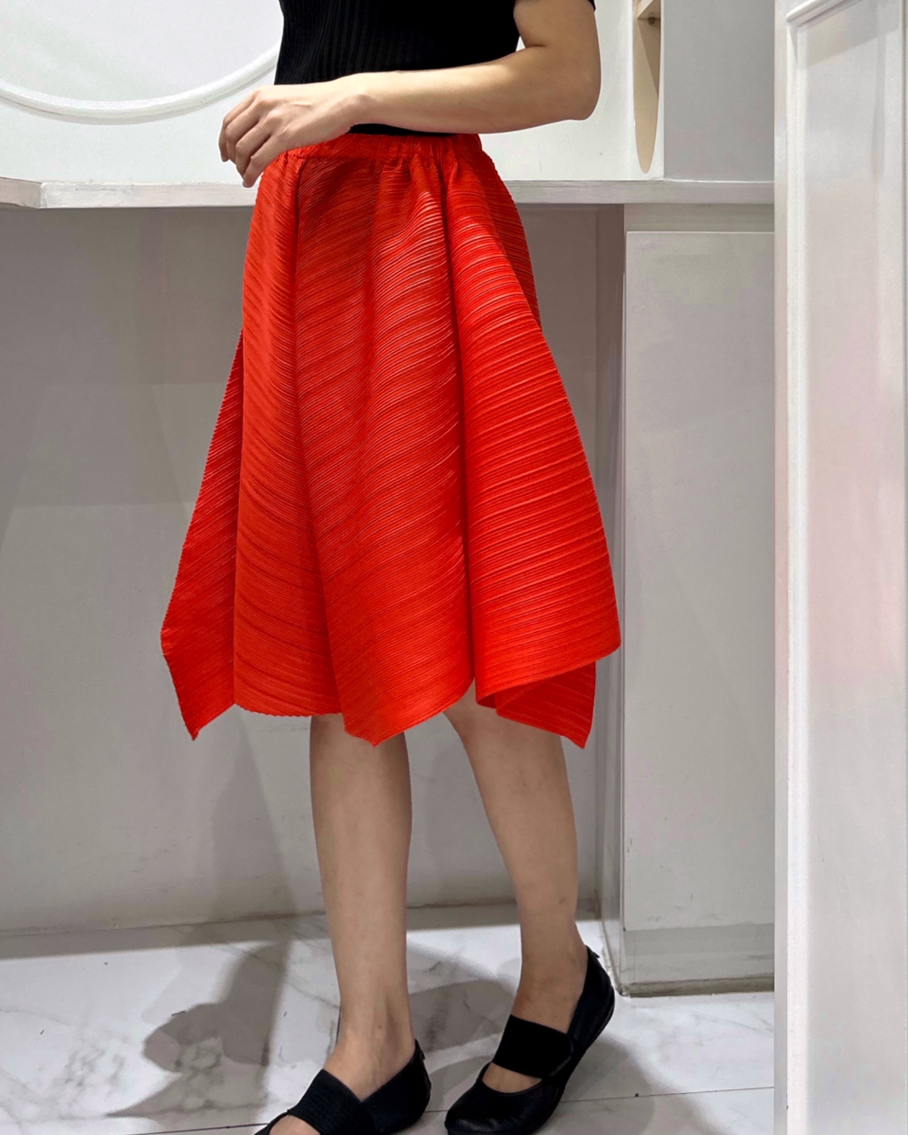 ยาว 24นิ้ว!! 2MUAY รุ่น CX6388 กางเกงอัดพลีท WIDE FLARE SHORTS PLEATED PANTS 6 สี FREE SIZE