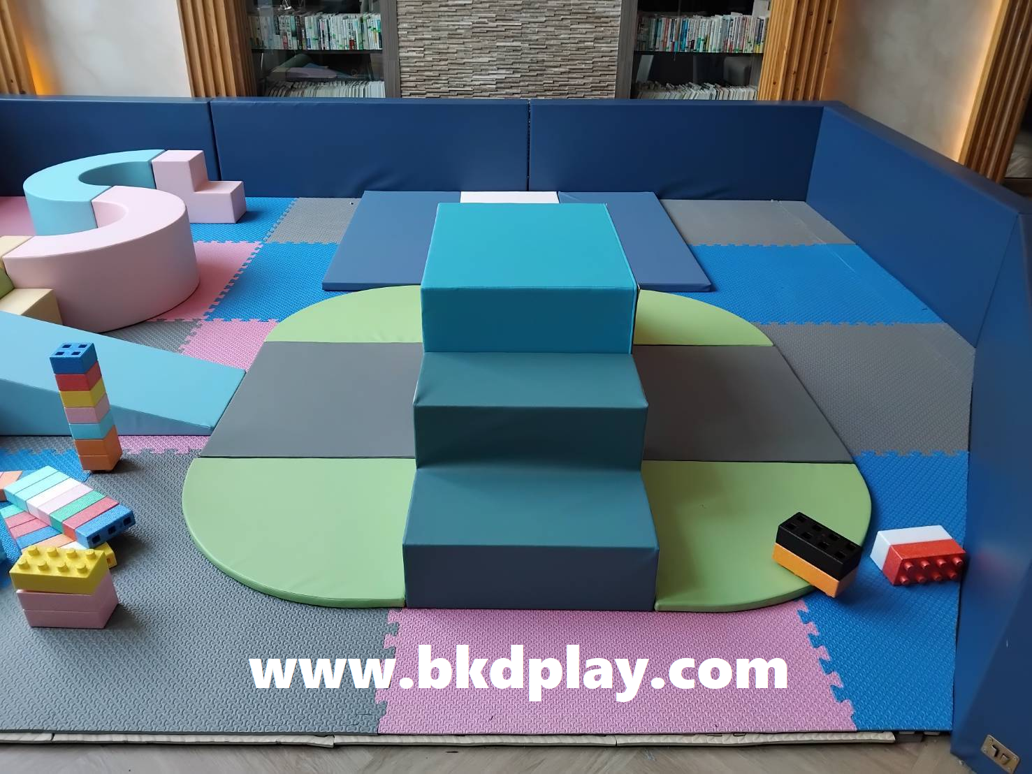 ชุดตัวSสูง45ซม. ทางเดินฝึกการทรงตัว-พัฒนาการนุ่มนิ่ม8ชิ้น ทางเดิน pvc, ตัวS เบาะนุ่มนิ่ม หนัง soft play, indoor playground เครื่องเล่นสนามในร่ม kidzone มุมเด็ก