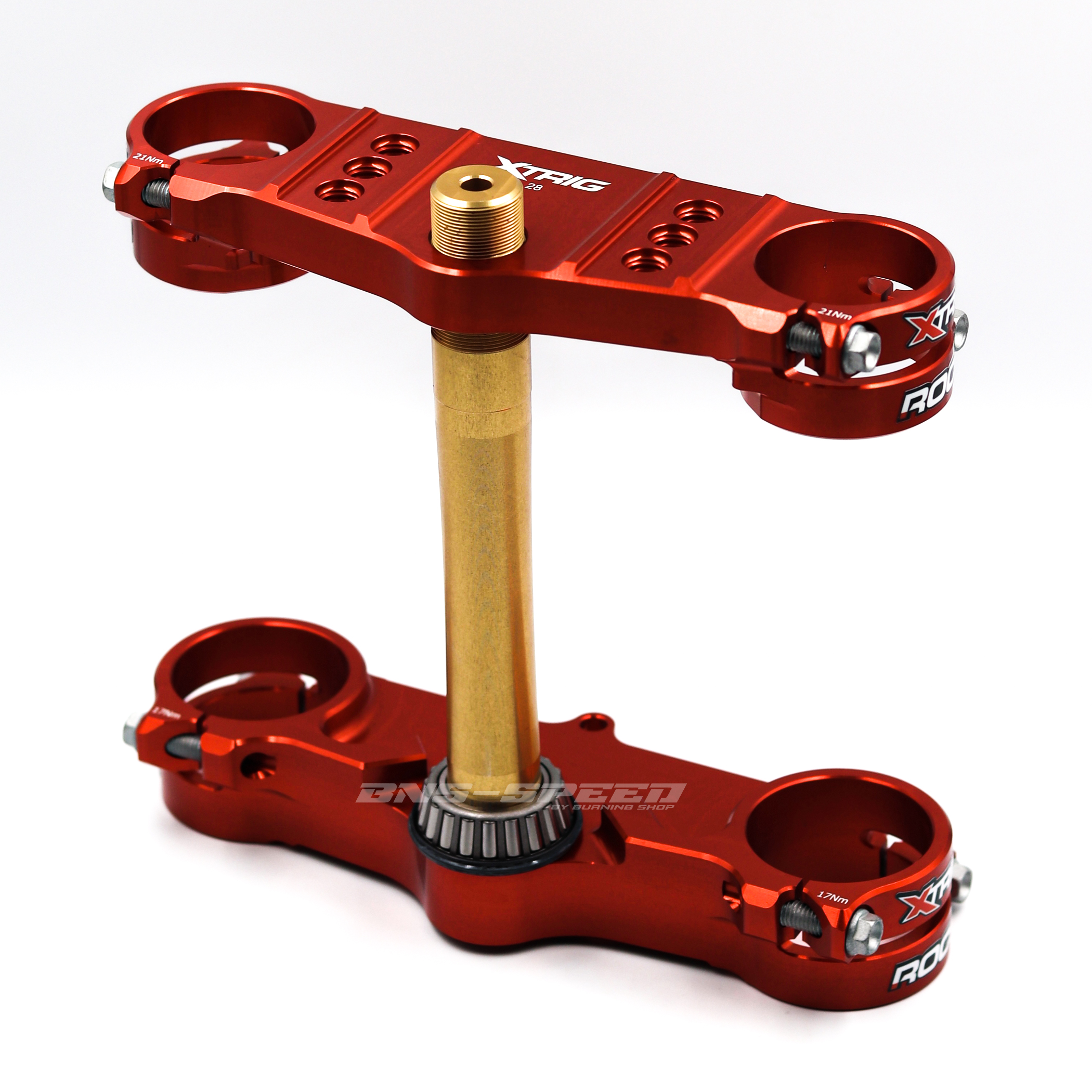 แผงคอ Xtrig ROCS Tech Triple Clamp Kit CRF150R 2007-2021, CR85 - Red