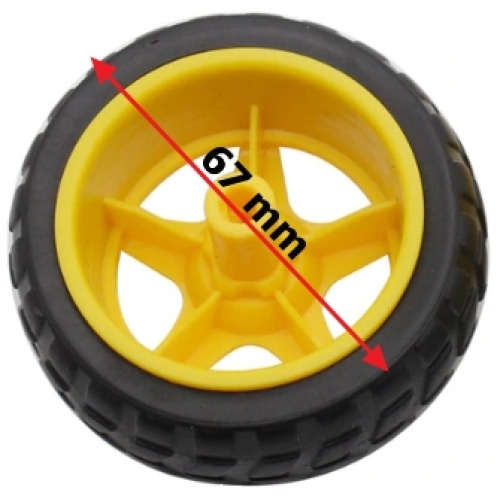 ล้อยาง ล้อหุ่นยนต์ สำหรับ Smart car หุ่นยนต์เดินตามเส้น