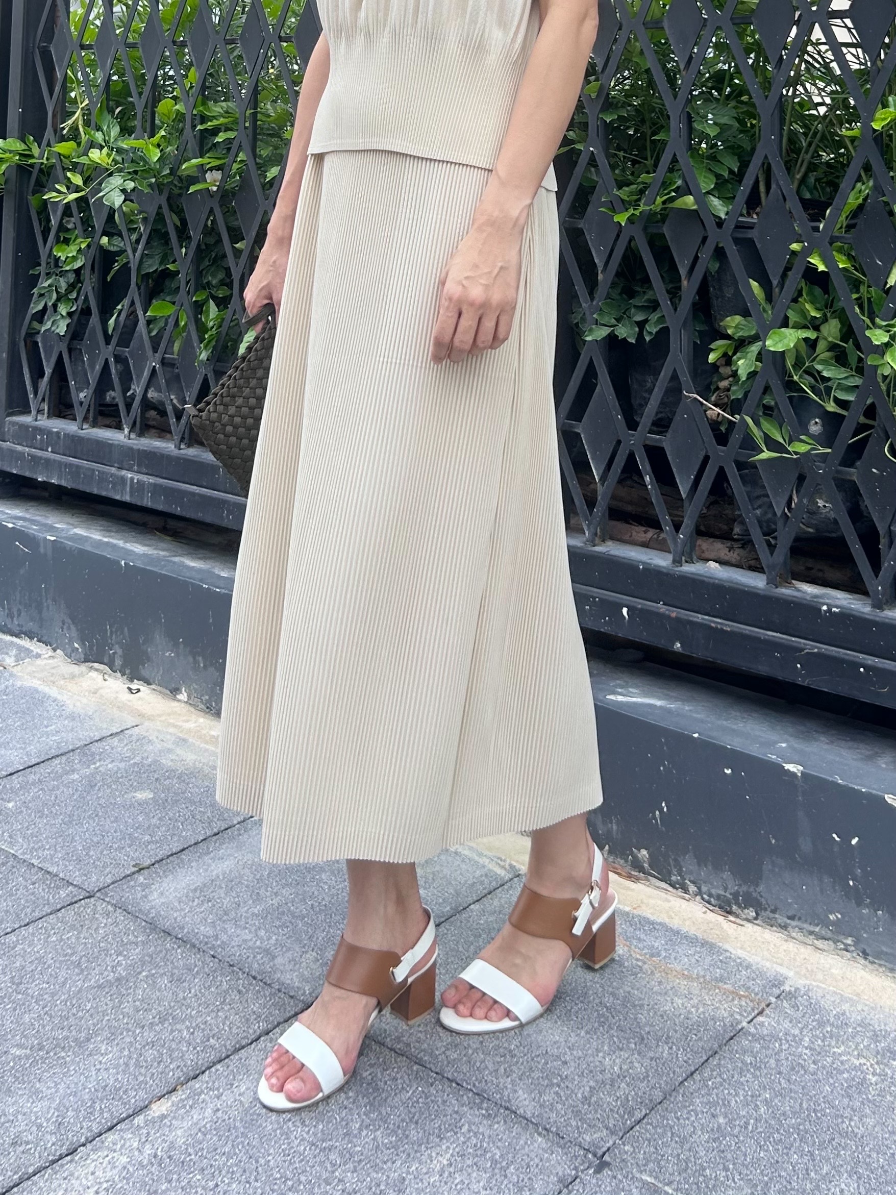 ยาว 33นิ้ว! 2MUAY รุ่น GJO1328 กระโปรงพลีทคุณภาพ THICK STRAIGHT PLEATED SKIRT 12 สี FREE SIZE