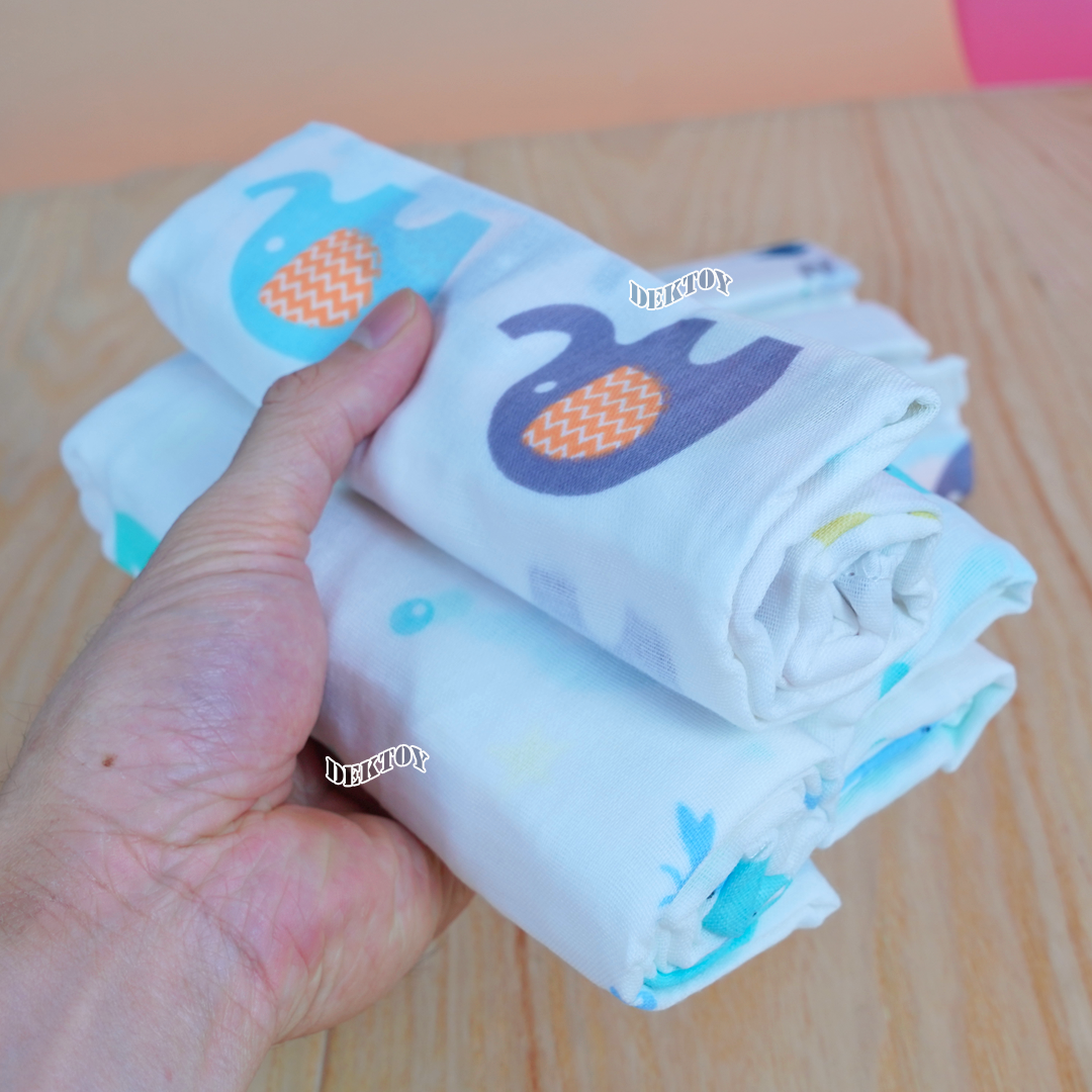 Litelhome ผ้าอ้อมเด็ก ผ้าอ้อมสาลู 24 นิ้ว 12 ผืน