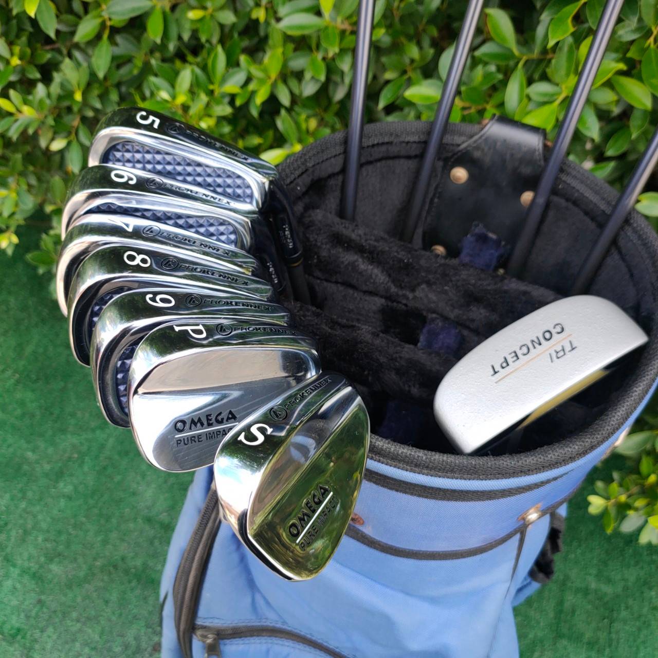 🏌️ **ไม้กอล์ฟครบชุดสำหรับผู้หญิง** FULLSET PROKENNEX OMEGA II ก้าน PROKENNEX FLEX-LADY COVER หัวไม้ มีแค่ 3 - 5 นอกนั้นหาย ไม้กอล์ฟมือสอง ของแท้ BY NakaraLuxurious