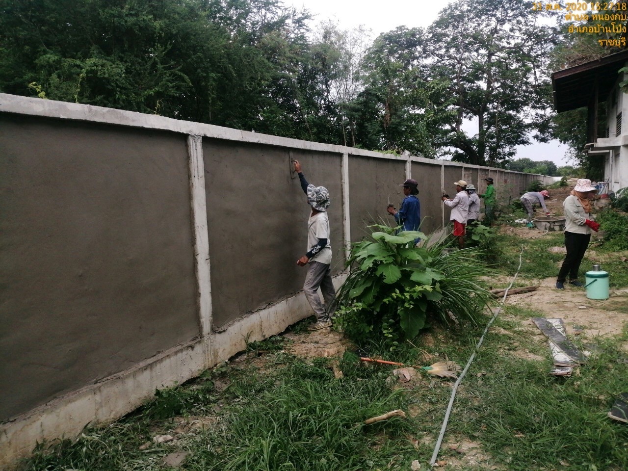 ขนส่ง(บ้านโป่ง) ก่อสร้างรั้วรอบขนส่ง