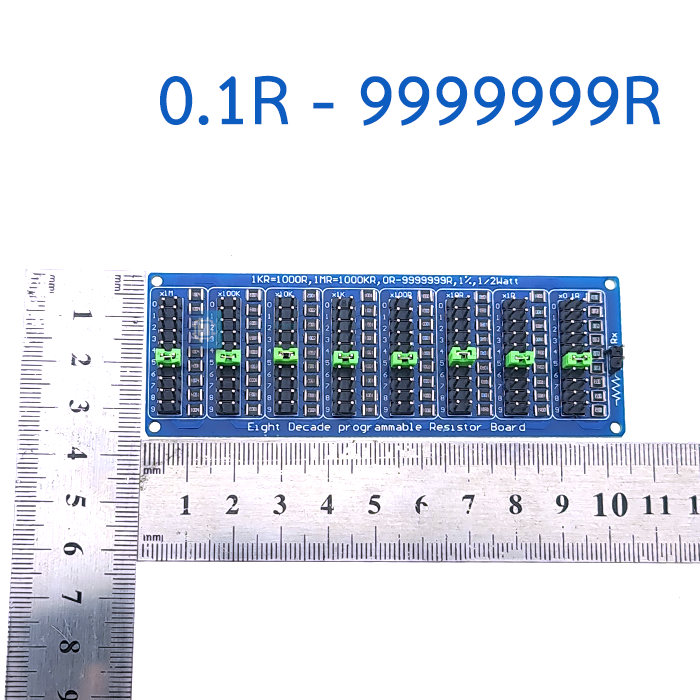 0.1R / 1R-9999999R Programmable Resistor Board Eight-segment 1R Accuracy