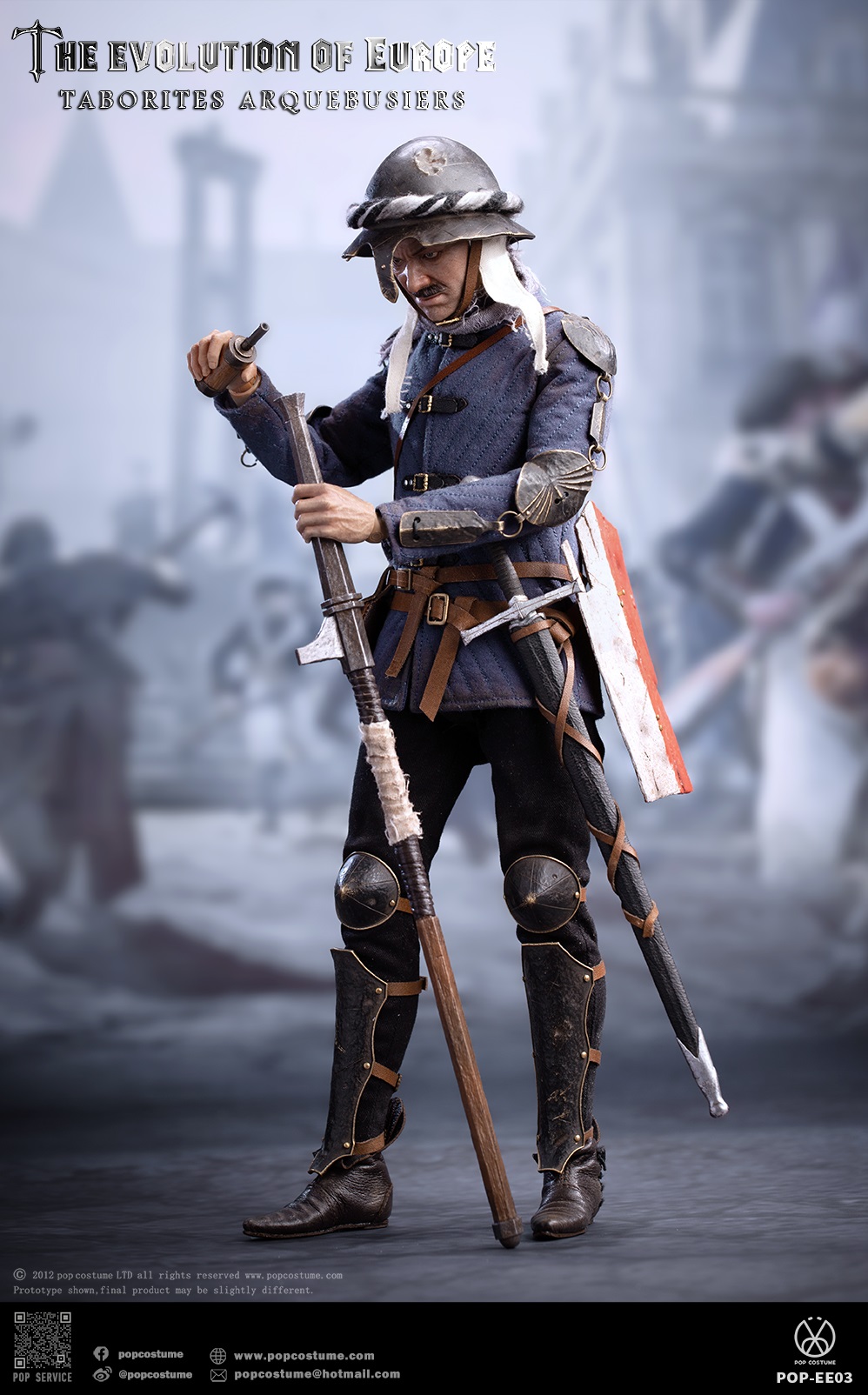 [สั่งจอง] POP COSTUME POP-EE03 1/6 : The Evolution of Europe Taborites Hussite Wars 1420 Arquebusiers