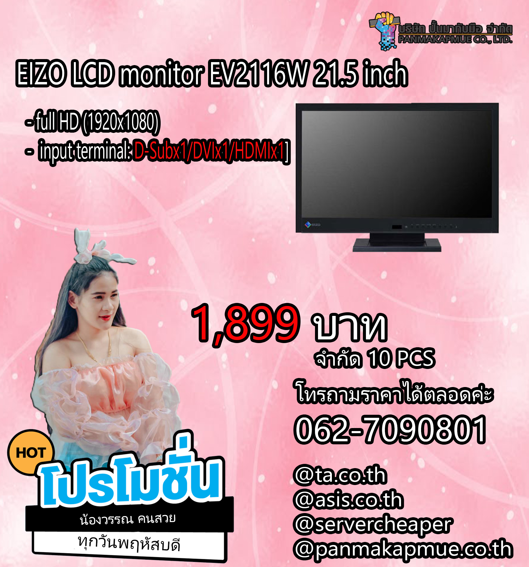 EIZO LCD monitor EV2116W 21.5 inch
