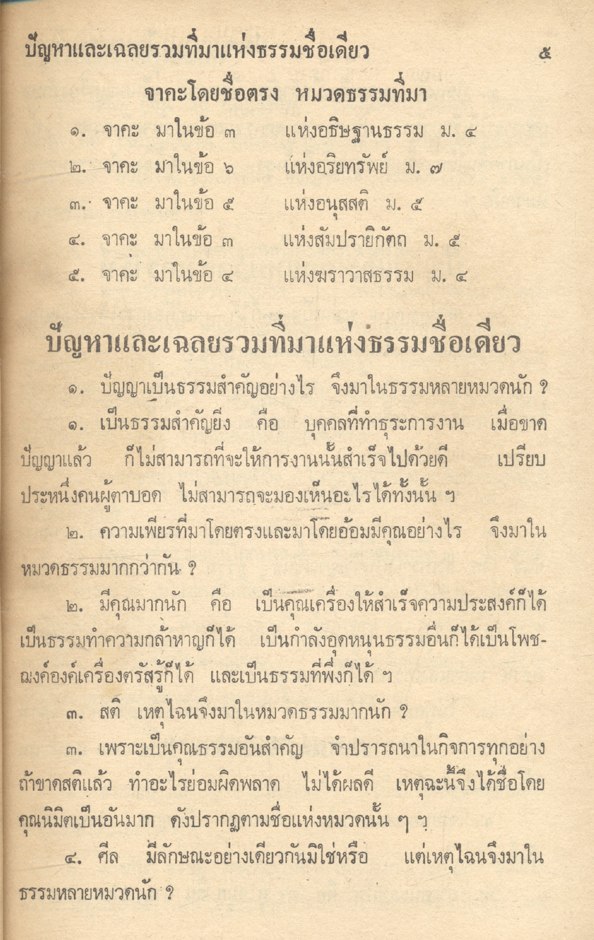 ประชุมนานาปัญหาธรรมวิภาคตรี รวมปัญหาและเฉลยพร้อมด้วยอธิบาย