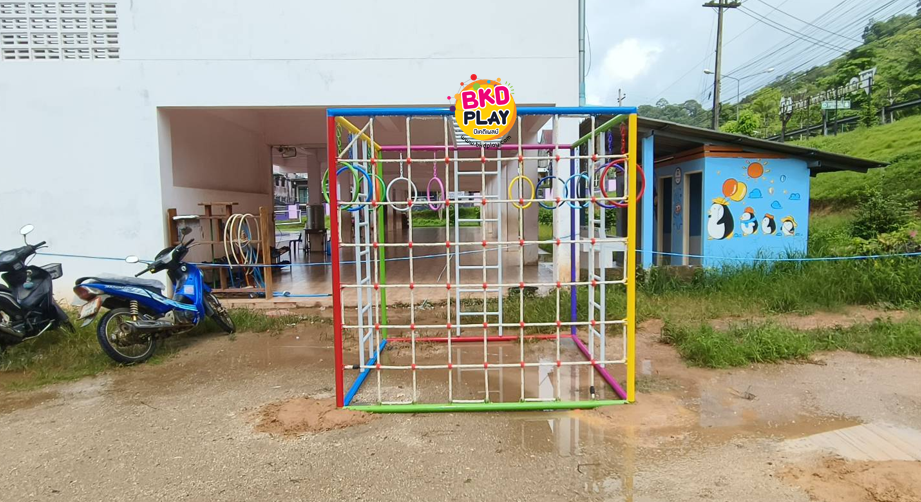 ชุดลูกเต๋า ปีนป่ายรวมA พร้อมบาร์โหน บาร์ไต่ ปีนป่ายเชือก เครื่องเล่นสนามเหล็ก เครื่องเล่นสนามกลางแจ้ง OutdoorPlayground