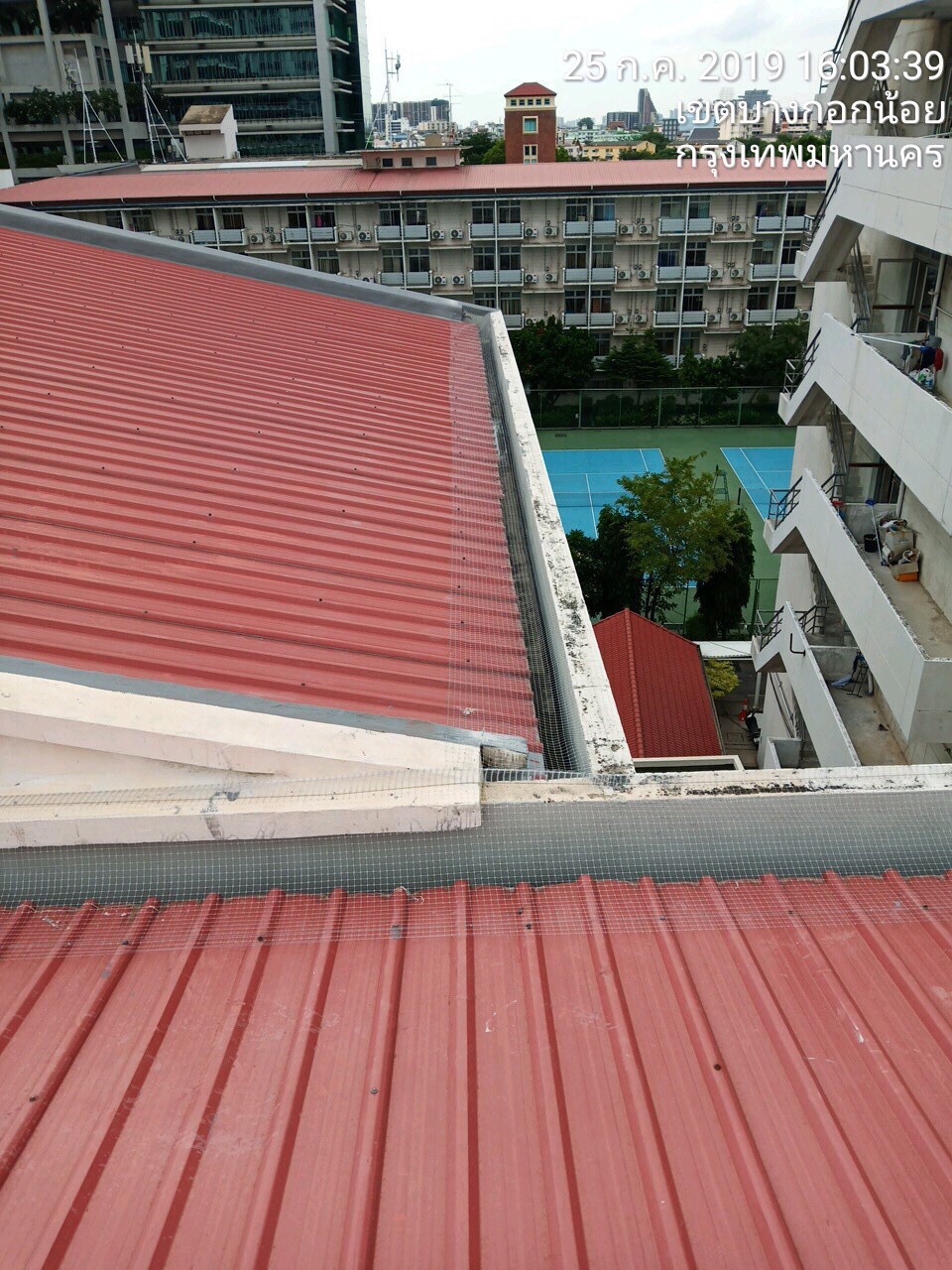 งานซ่อมหลังคา,ฝ้า,ผนัง,หอสมุด รพ.ศิริราช