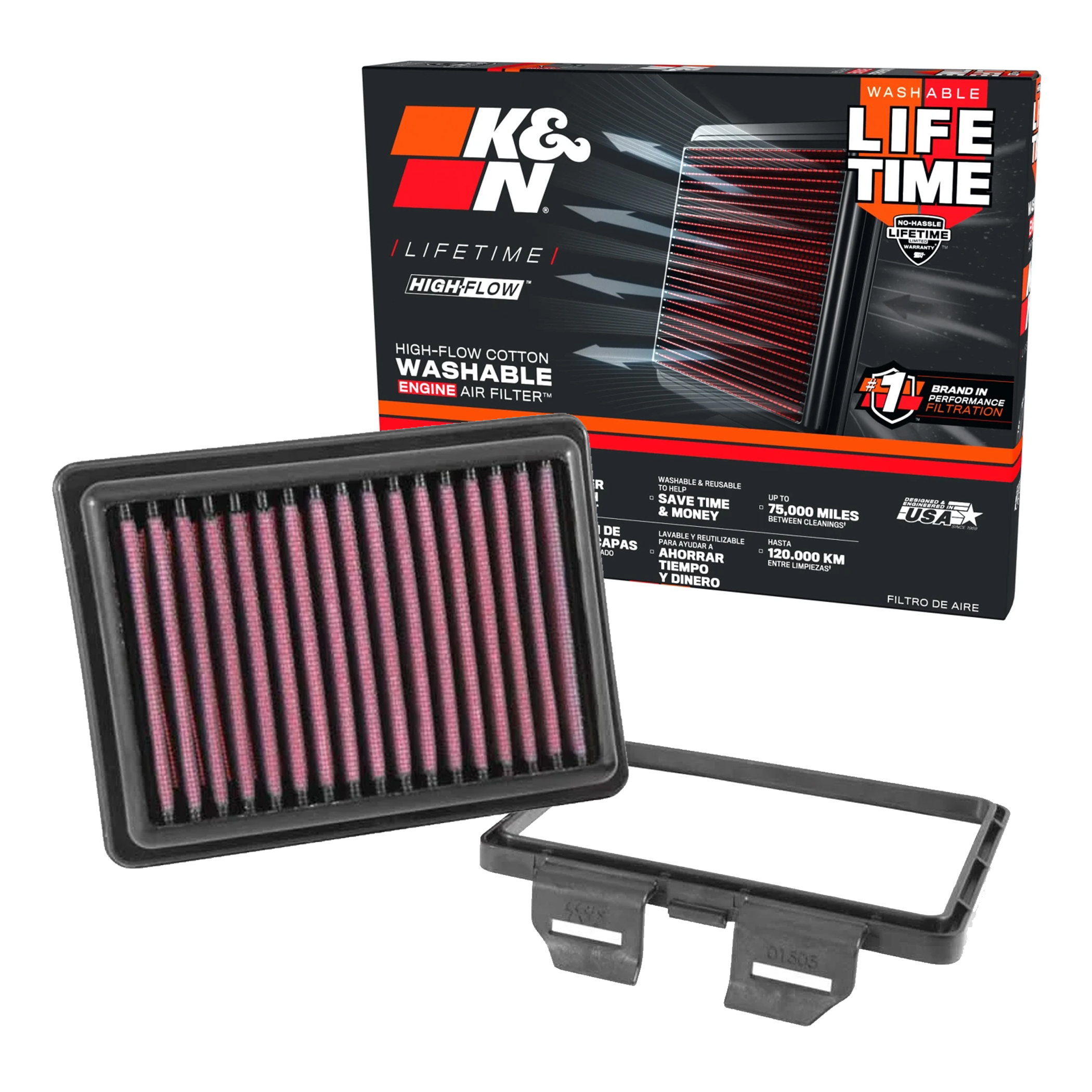 กรองอากาศ K&N HA-2513 Replacement Air Filter CRF250L/M/Rally 2012-2020