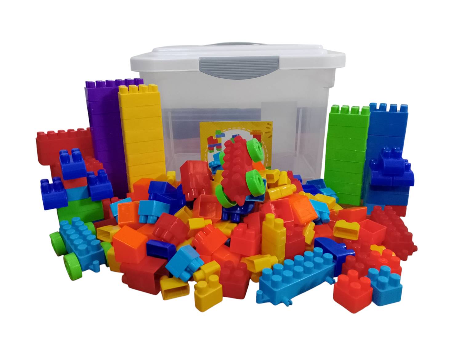 ชุดตัวต่อพลาสติกจำนวน 240 ชิ้น โลโก้เด็กอนุบาล พร้อมส่ง สื่อการสอนอนุบาล ฝึกกล้ามเนื้อมัดเล็ก ของเล่นเสริมพัฒนาการเด็ก