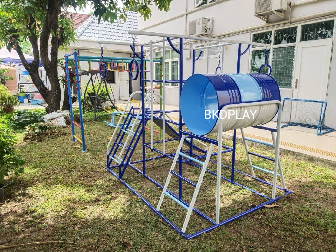 ชุดรวมA เครื่องเล่นสนามกลางแจ้ง เครื่องเล่นสนามเหล็ก ประกอบด้วยสไลเดอร์ชิงช้าปีนป่ายบาร์โหน อุโมงค์ลอด OutdoorPlayground,ผลิตเครื่องเล่นสนาม,สนามเด็กเล่น,เครื่องเล่นงบสพฐ.ประชารัฐ ราคาโรงงาน