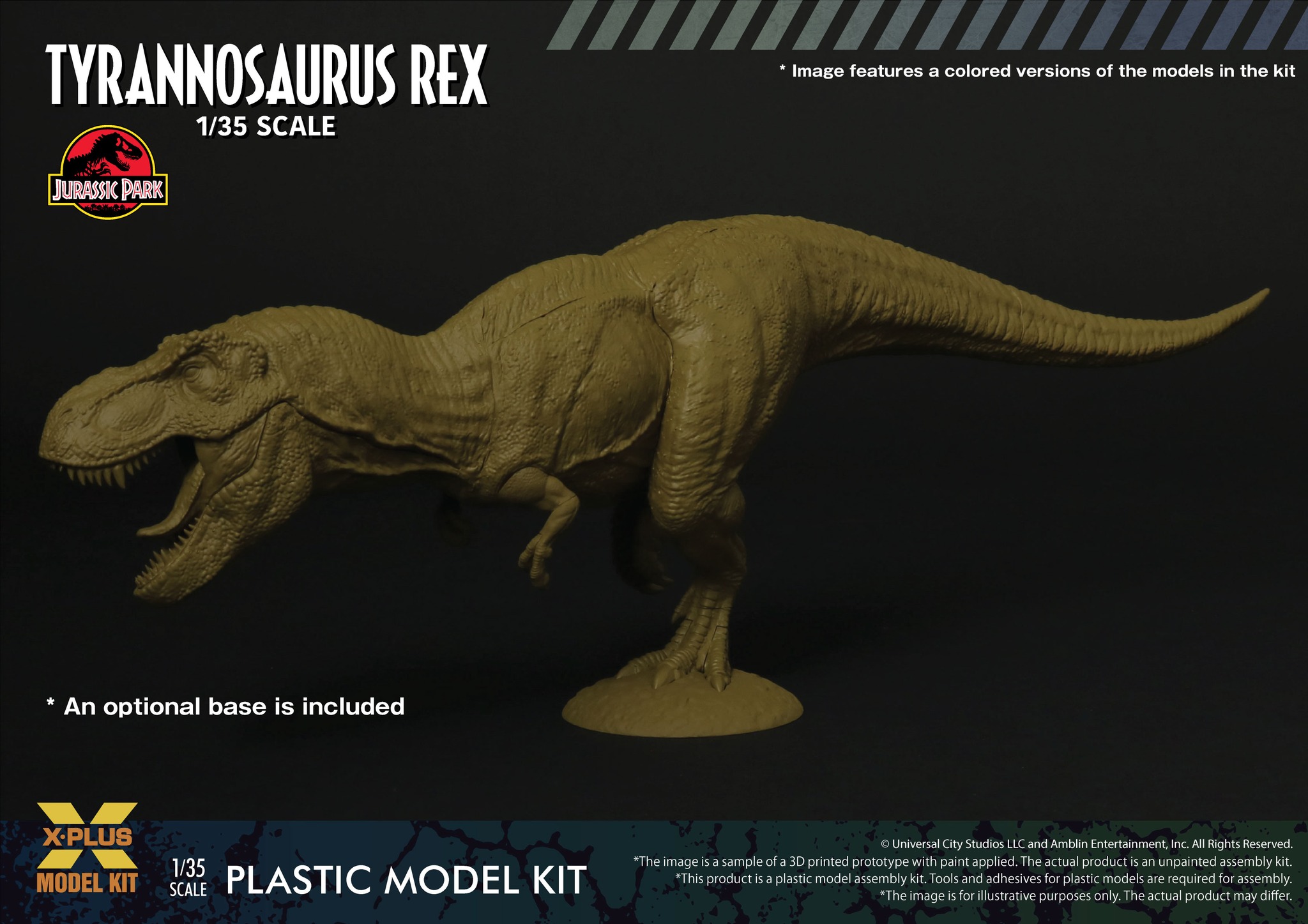 [สั่งจอง] X-PLUS 411-200130C 1/35 : Jurassic Park T rex [Model Kit]
