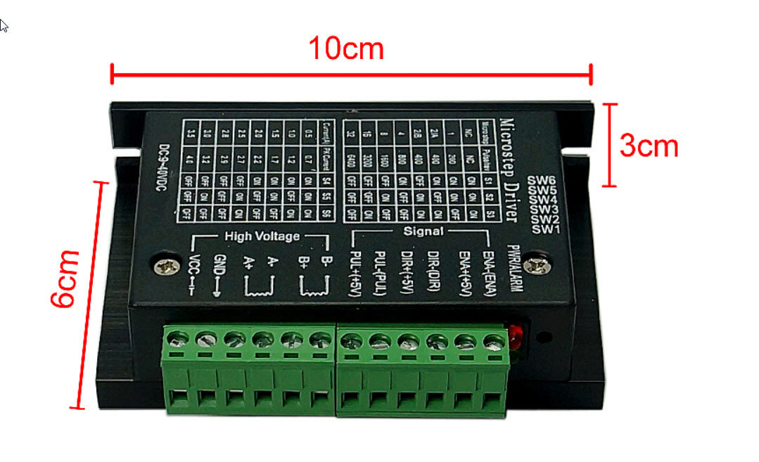 บอร์ดขับสเต็ปปิ้งมอเตอร์ 42/57/86 stepper motor driver 32 segments TB6600 upgraded version 4.0A 42VDC