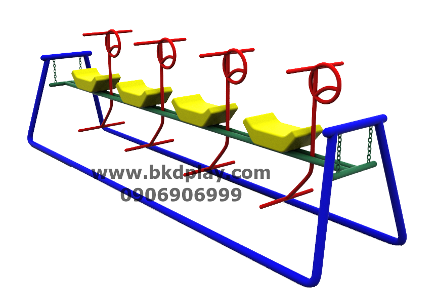โยกเยก 4 ที่นั่ง, เครื่องเล่นสนามกลางแจ้ง , เครื่องเล่นสนามแบบเหล็ก,โยกเยกเหล็ก, OutdoorPlayground, ราคาโรงงาน สินค้าสั่งทำ 10-20 วัน