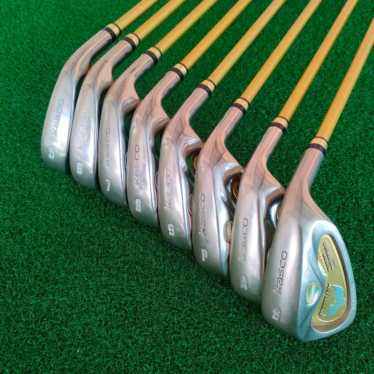 ชุดเหล็ก KASCO INDEED EX มีเหล็ก 5-9 เเละ PW AW SW ก้าน INDEED EX FLEX R ชุดพรีเมี่ยมสูงสุดของ KASCO หน้า MARAGING เด้งสุดขีด