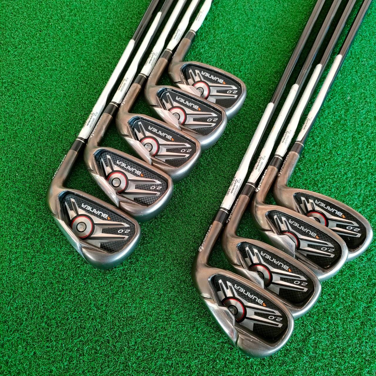 ชุดเหล็ก TAYLORMADE BURNER 2.0 มีเหล็ก 4 - 9 เเละ PW AW SW ชุดใหญ่ ได้เหล็กถึง 9 ชิ้นในชุดนี้ เป็นชุดเต็มสูบ