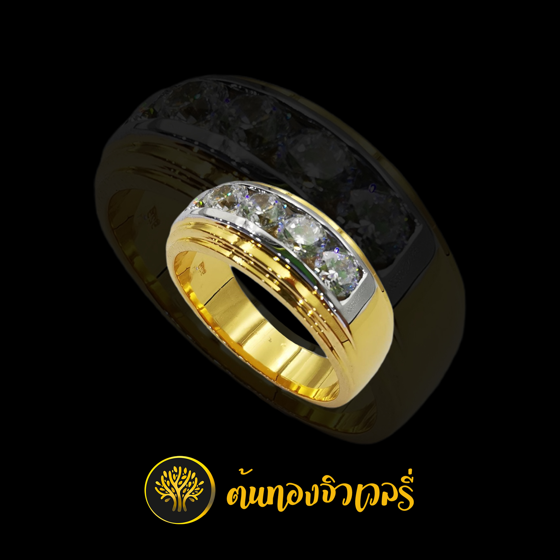 แหวนทองฝังเพชรแท้ ในตัวแหวน สวยๆ ดูดีมากๆครับ