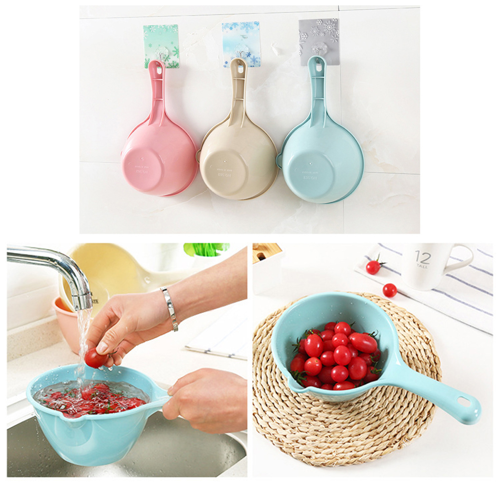 ขันน้ำด้ามจับ พลาสติก PP ด้ามจับพอดีมือ ขนาดเหมาะสมกับการใช้งาน ดีไซน์สวย