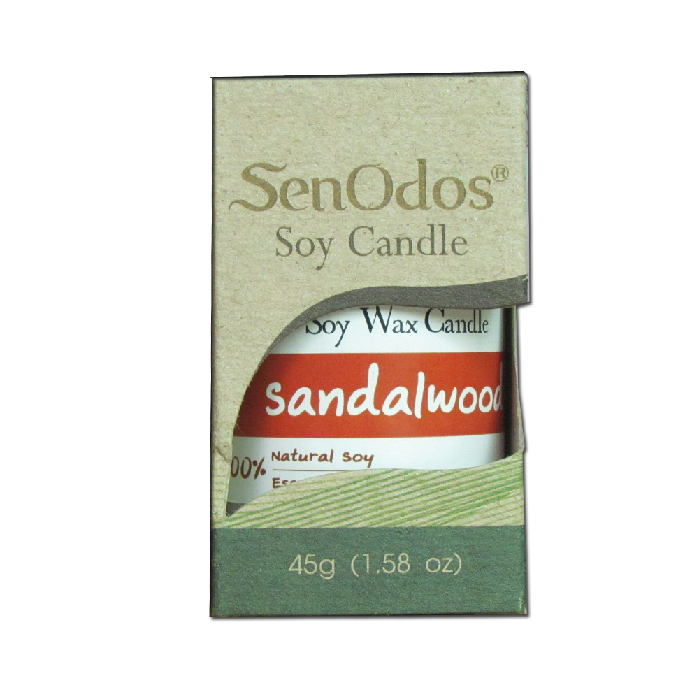 SenOdos เทียนหอมอโรม่า เทียนทีไลท์ Sandalwood Soy Candle 45 g. - กลิ่นไม้หอมแก่นจันทร์ 15 g. (6 ชิ้น)