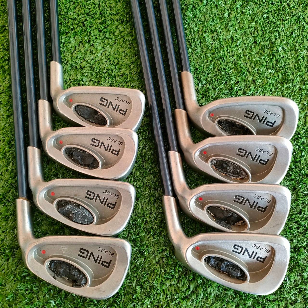 ชุดเหล็ก PING i3 PLUS BLADE จุดส้ม *** มีตำหนิ โลโก้ด้านหลังลอก *** มีเหล็ก 4-9 เเละ PW SW