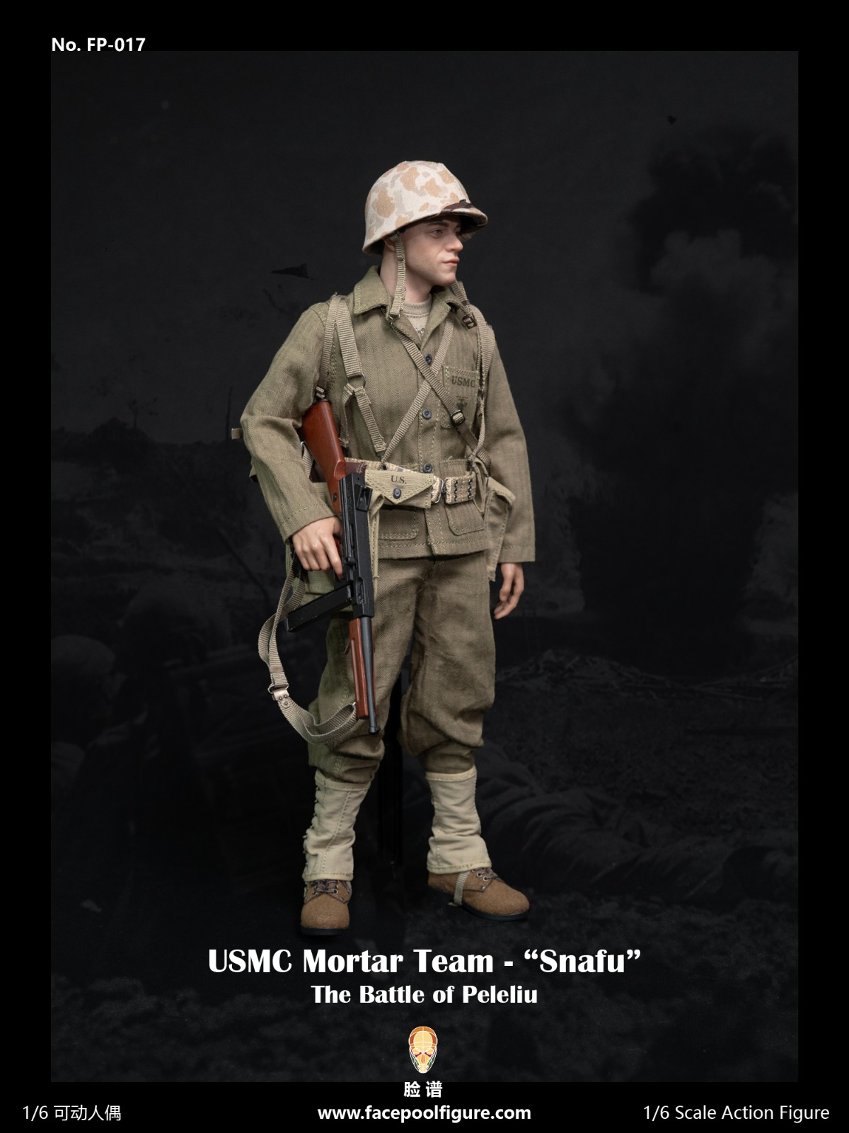 [พร้อมส่ง] Facepoolfigure 1/6 : USMC Mortar Team - “Snafu” FP-017A : Standard Edition