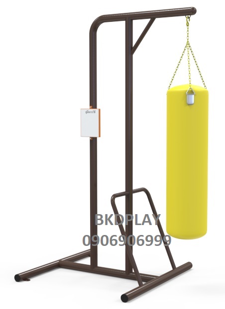 เครื่องออกกำลังกายกลางแจ้งผู้ใหญ่,บริหารแขน-ขา (แบบกระสอบทราย),ลานกีฬาอเนกประสงค์ ,สวนสาธารณะ ,เทศบาล ,หมู่บ้าน ,ผลิตในไทย ,สั่งทำตามสีที่ต้องการได้ ขนาด 60x100x200 ซม.