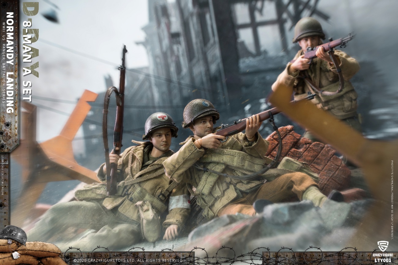 [สั่งจอง] Crazy Figure LTY001 1/12 : WWII U.S. Army On D-Day Deluxe Edition