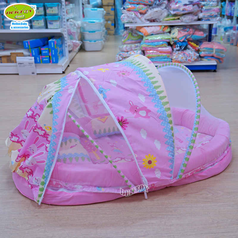 ที่นอนเด็ก+มุ้งครอบ มุ้ง เบาะที่นอน เเละขอบกั้น