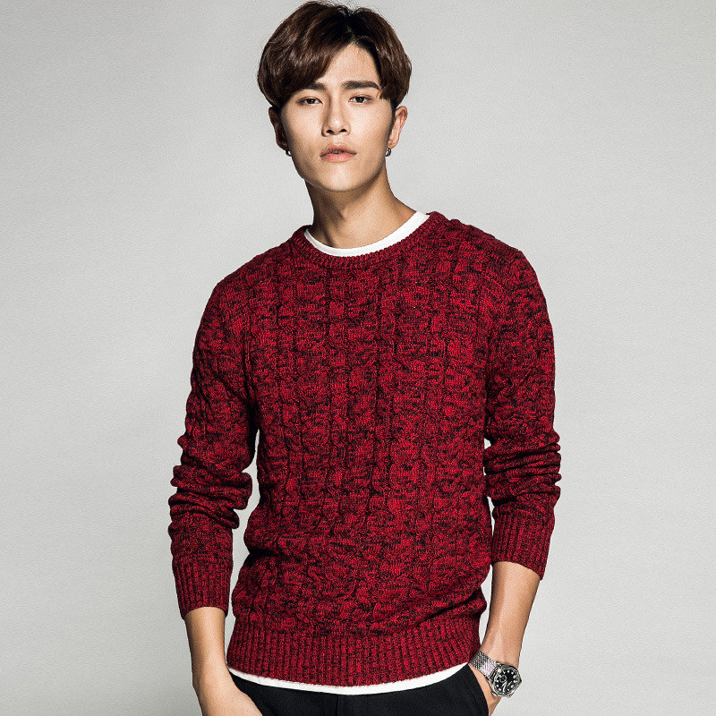 เสื้อสเวตเตอร์ไหมพรมกันหนาวคอกลม-10357
