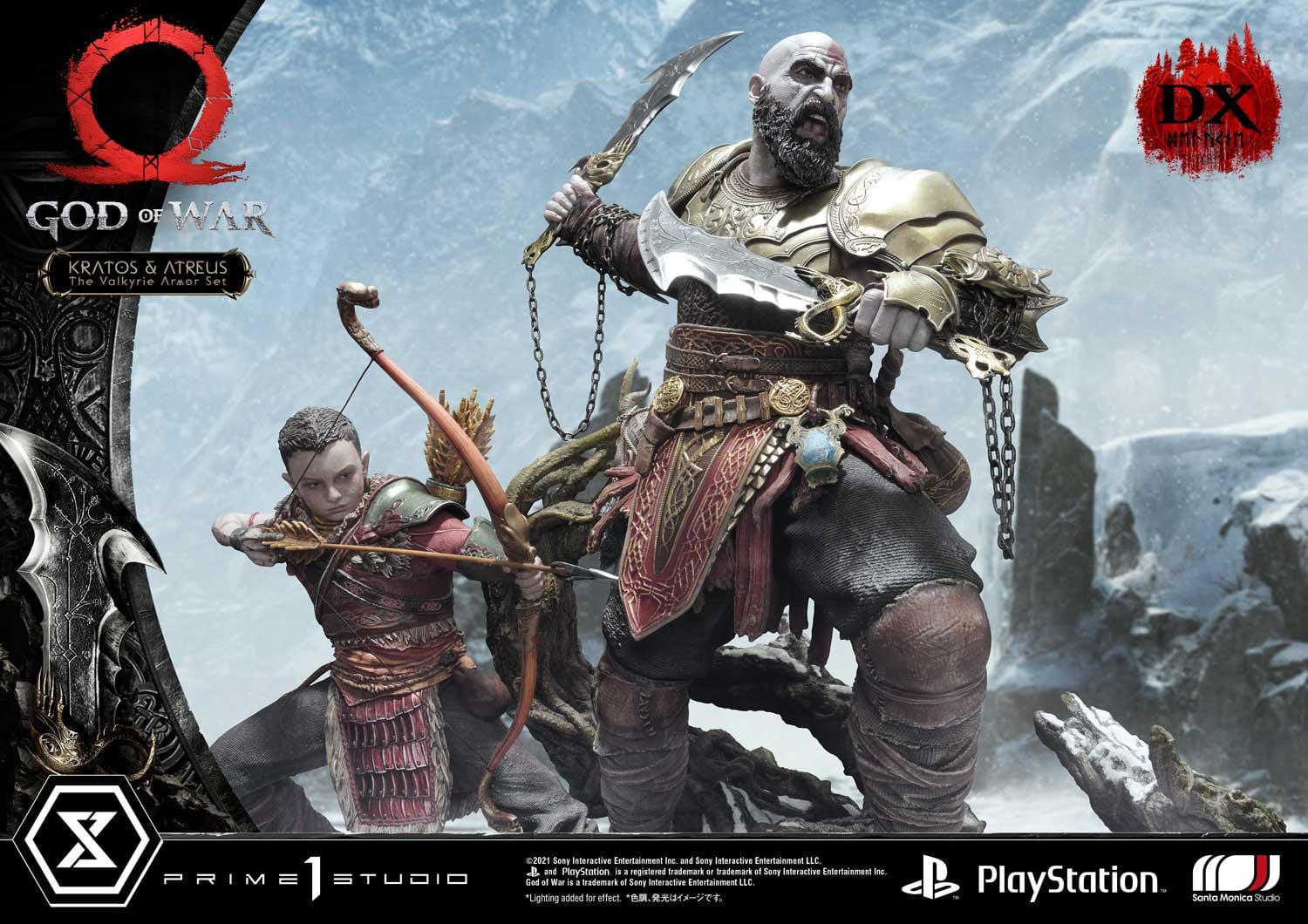 [สั่งจอง]Prime 1 Studio UPMGOW-03DX 1/4 : God of War - Kratos & Atreus The Valkyrie Armor Set (Deluxe Version)