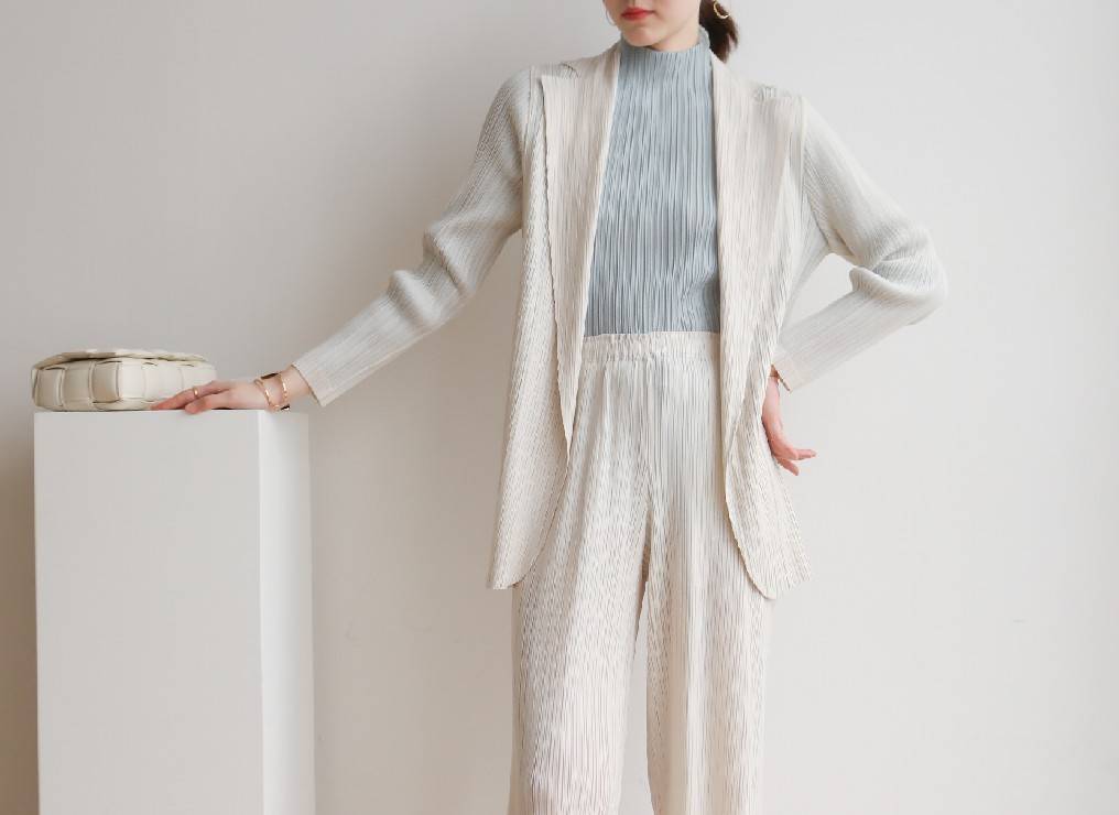 2MUAY รุ่น GJO7221 เสื้อคลุมผู้หญิง เสื้อคลุมพลีทคุณภาพ 7สี FREE SIZE COLLAR BUTTON FRONT PLEAT CARDIGAN