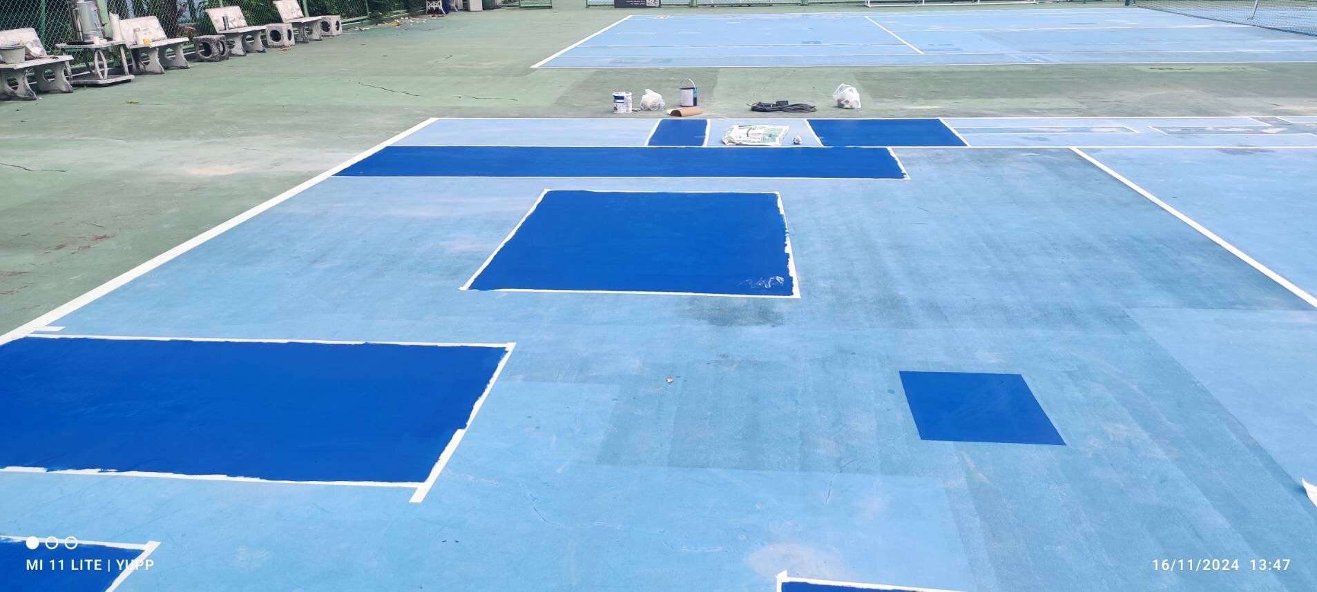 งานซ่อมแซมสนามเทนนิส รพ.ศิริราช
