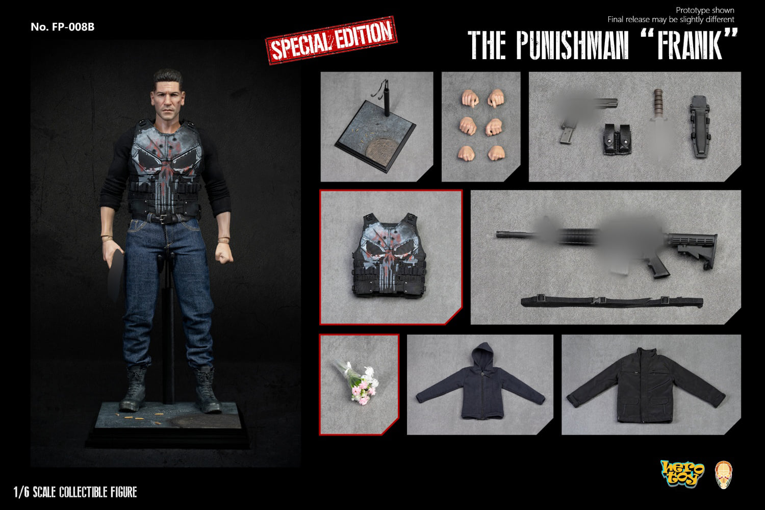 [พร้อมส่งHero Toy + Facepool FP008B Special Edition 1/6 : The Punishman Frank