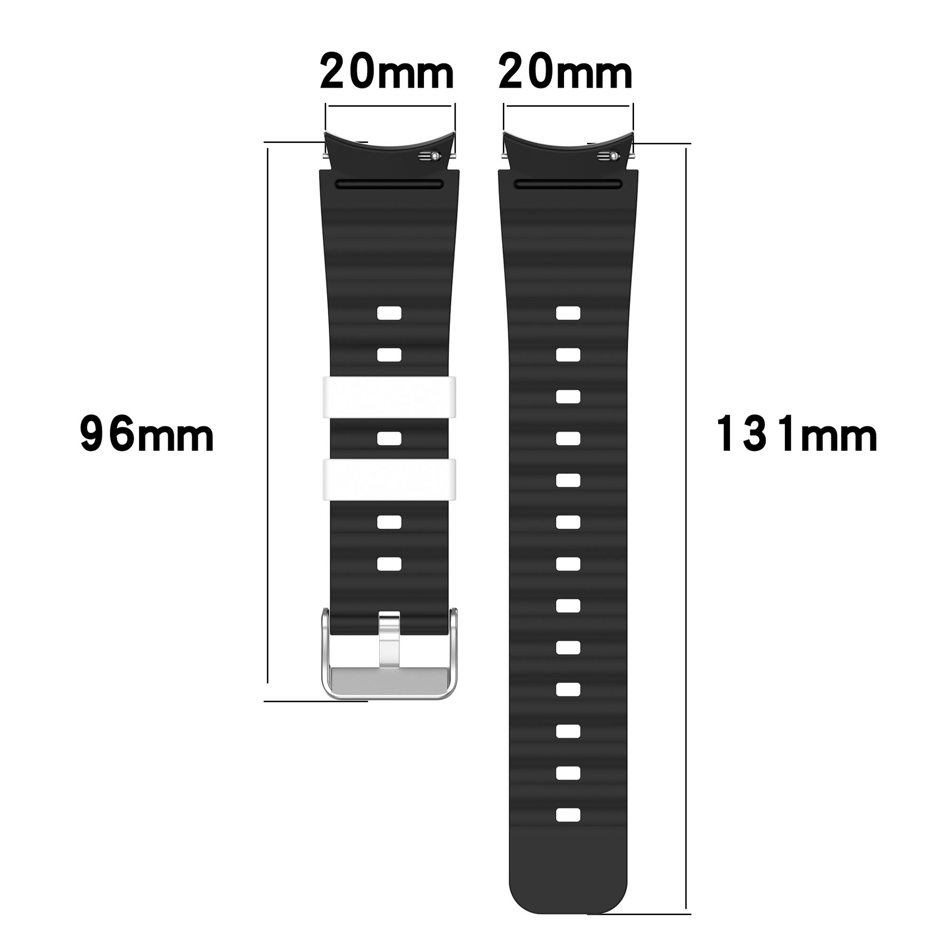Shopdodi สำหรับ Samsung Galaxy Watch 7/6/5/4/FE Straps สายนาฬิกา 20mm ซิลิโคน รุ่น SFE2