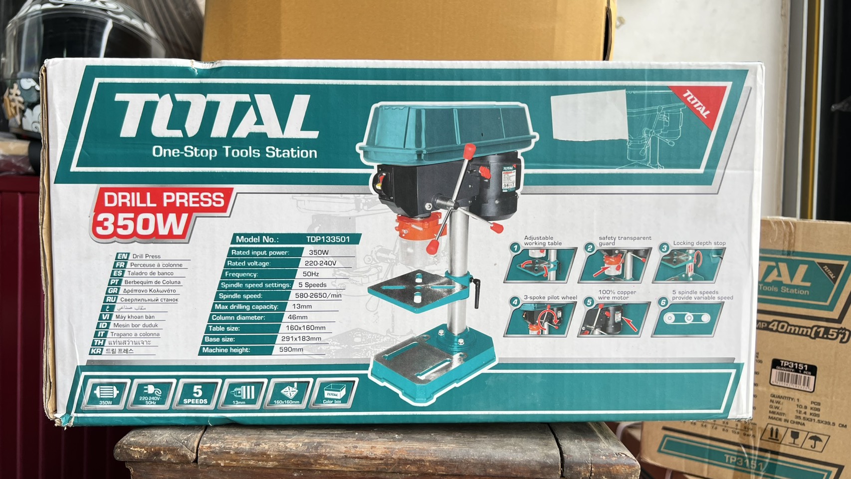 Total แท่นสว่านไฟฟ้า 1/2 นิ้ว รุ่น TDP-133501