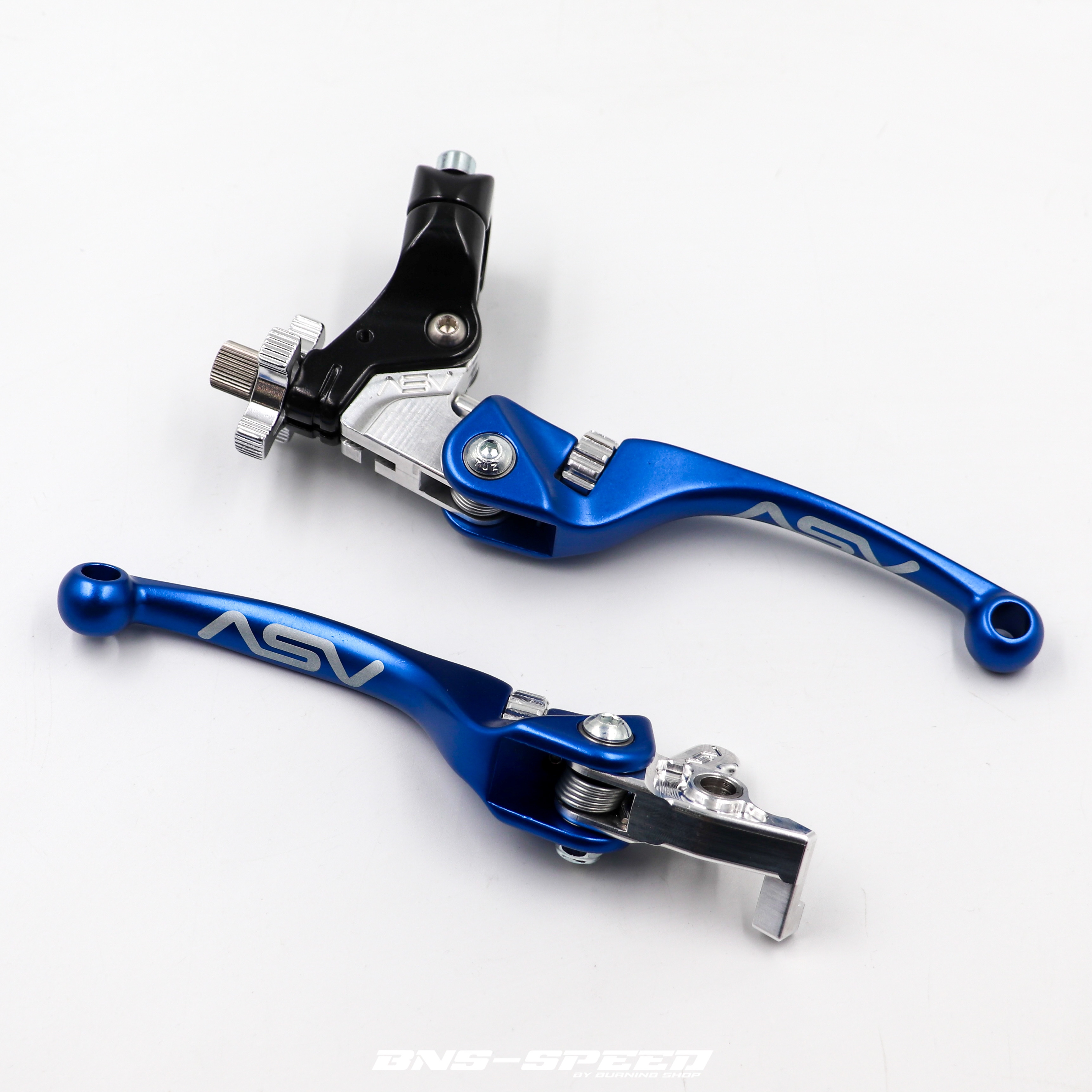 ASV F4 Series Clutch and Brake Lever Pair Pack - Blue CRF250/300L/Rally, KLX140, KLR650, XR250L
