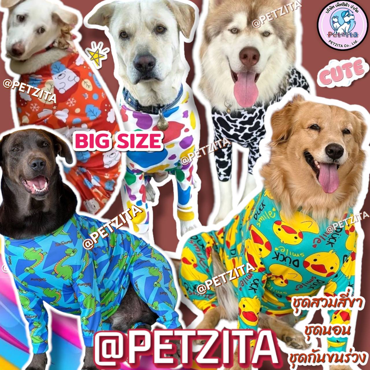 🇹🇭พร้อมส่ง🇹🇭 🐕 🩷(ลิ้งค์ที่5) BIG SIZE ชุดสี่ขา ชุดกันขนร่วง สุนัขพันธุ์ใหญ่ หมาใหญ่ เสื้อหมา โกลเด้น ลาบาดอร์ ไซบีเรียน เสื้อสุนัข หมาอ้วน