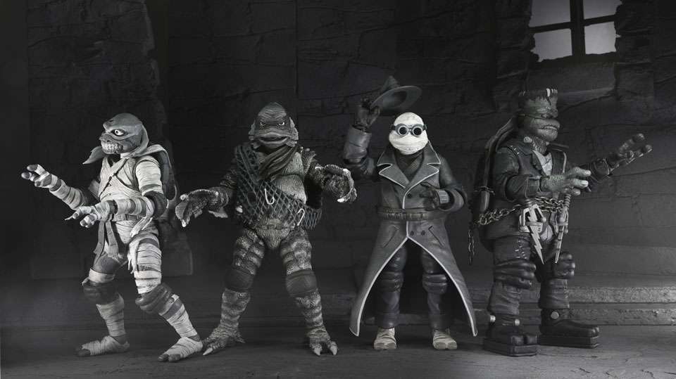 [สั่งจอง]NECA 7" : Universal Monsters x TMNT 4 Pack B/W