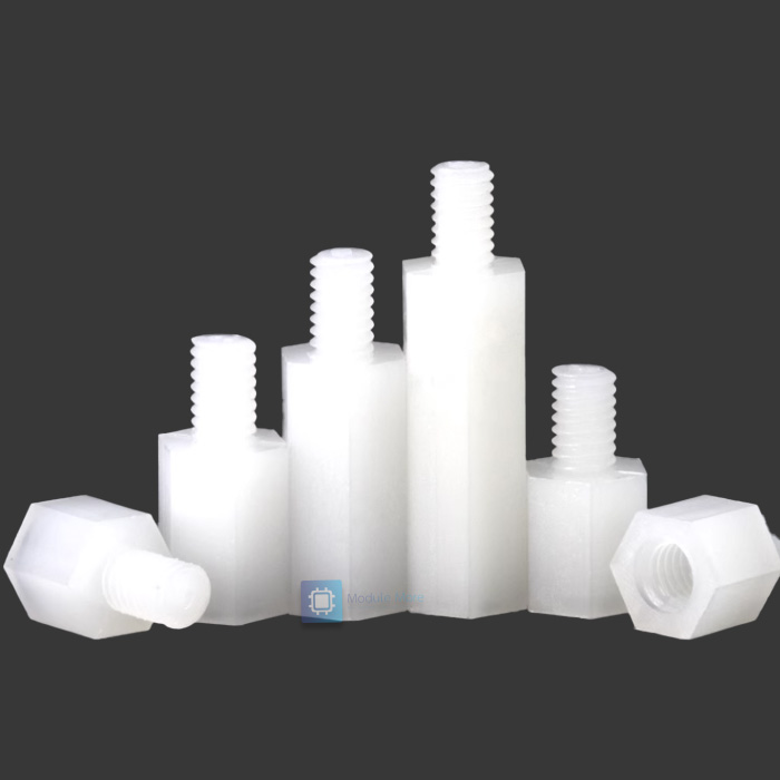 [ 5 ชิ้น ] ฐานรองบอร์ดพลาสติก M3 Nut and Screw nylon column board spacer 1 ชุดมี 5 ชิ้น