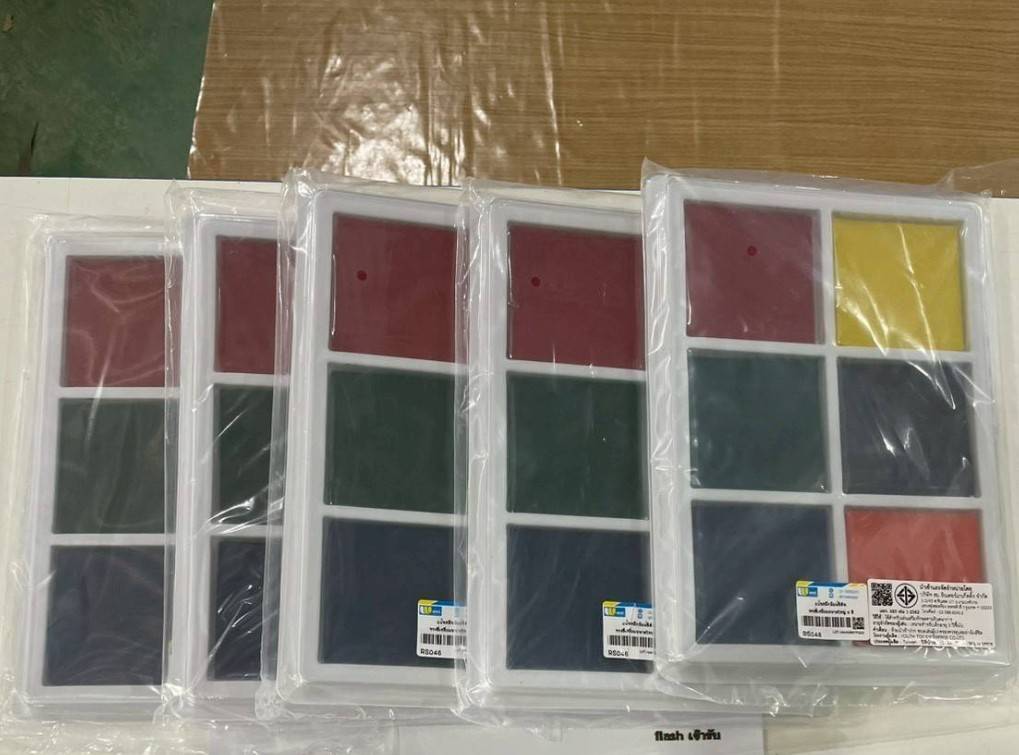 แป้นหมึกพิมพ์สีสันทรงสี่เหลี่ยมขนาดใหญ่ 6 สี , ตัวปั๊ม , ของเล่น, ของเล่นเด็ก, ของเล่นเสริมพัฒนาการ