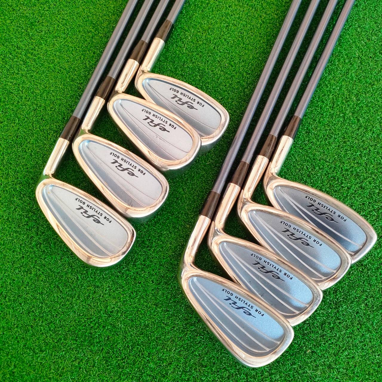 **ไม้กอล์ฟสำหรับผู้หญิง** ชุดเหล็ก MIZUNO EFIL LADY มีเหล็ก 4 - 9 เเละ PW SW ก้าน EFIL FOR STYLISH GOLF FLEX LADY