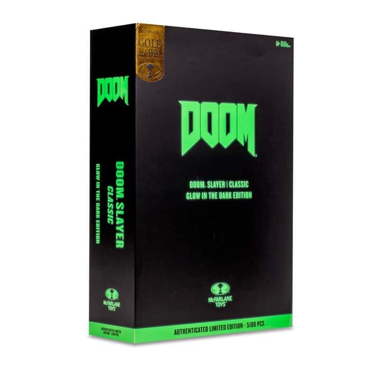 [สั่งจอง] McFarlane Toys : Classic Doomslayer Glow in the Dark Gold lable