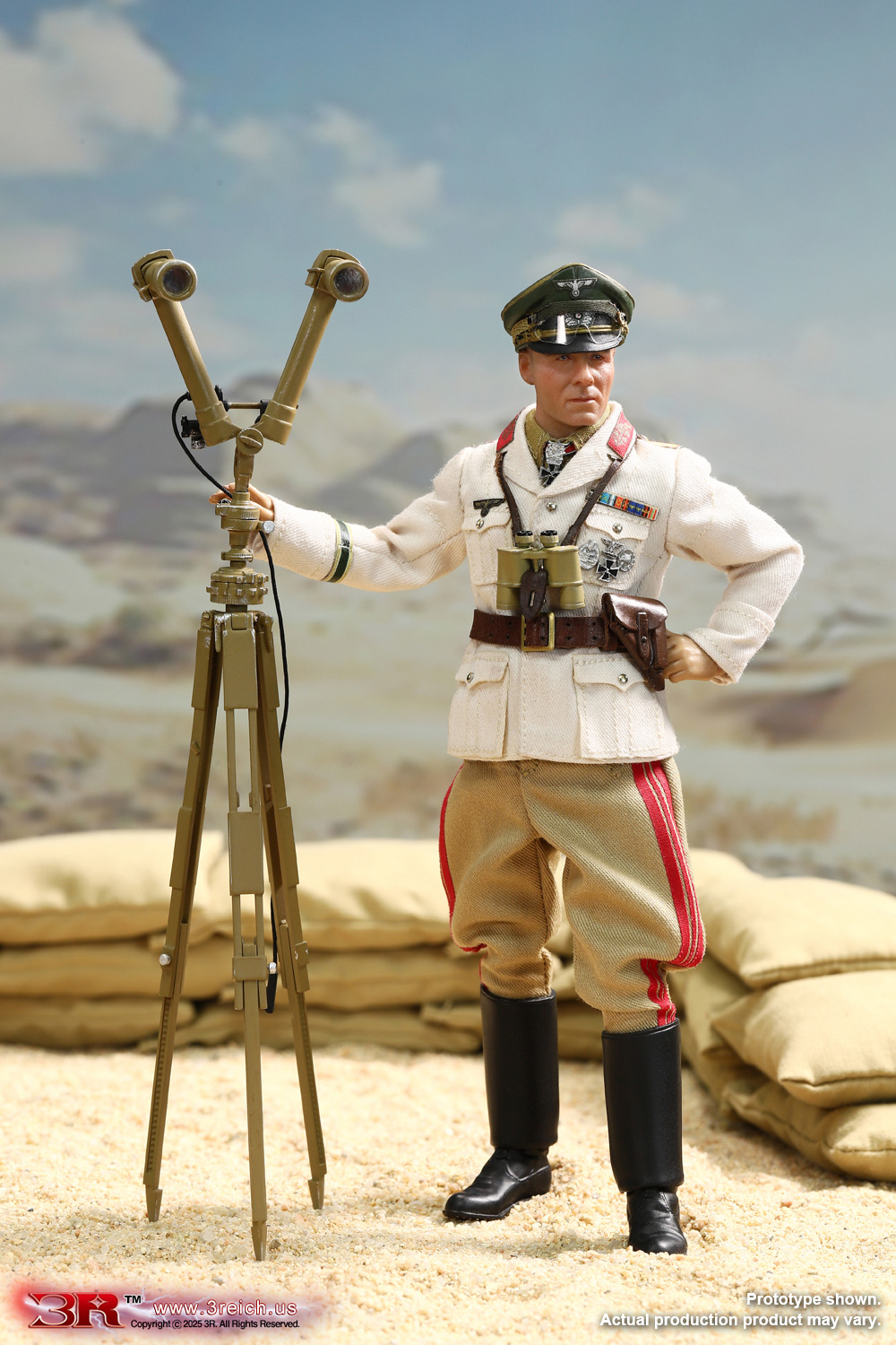 [สั่งจอง] 3R TG80004 1/12 : Mini Reich Series - General Field Marshal of German Afrika Korps - Erwin Rommel, The Desert Fox